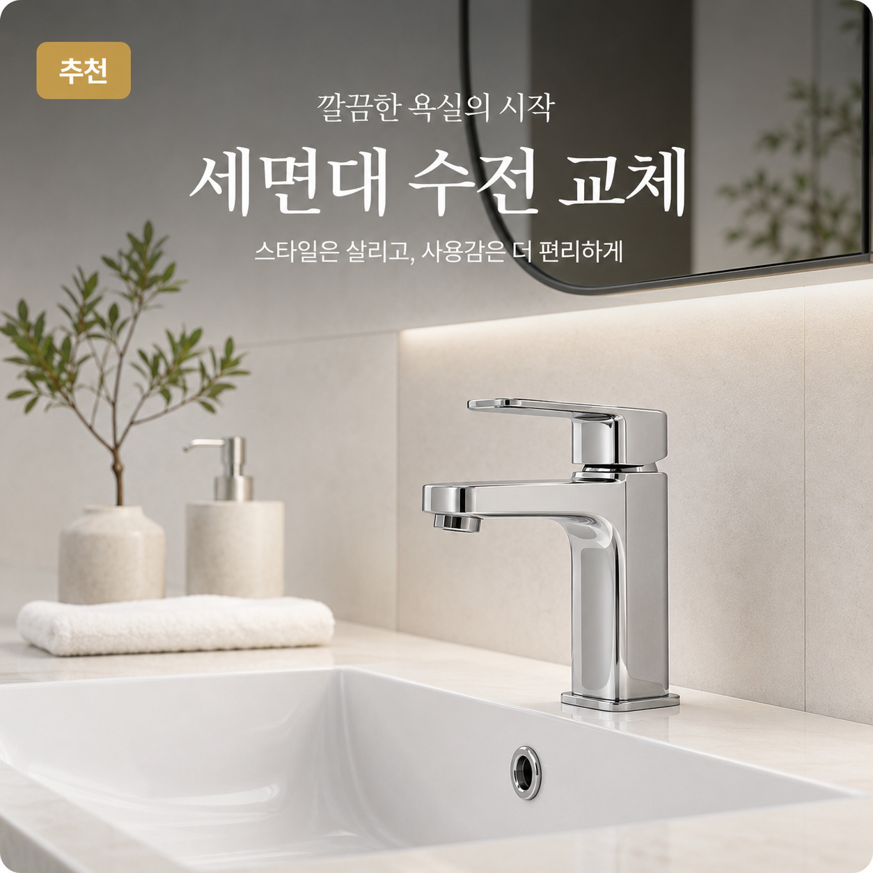 세면대 수전 교체