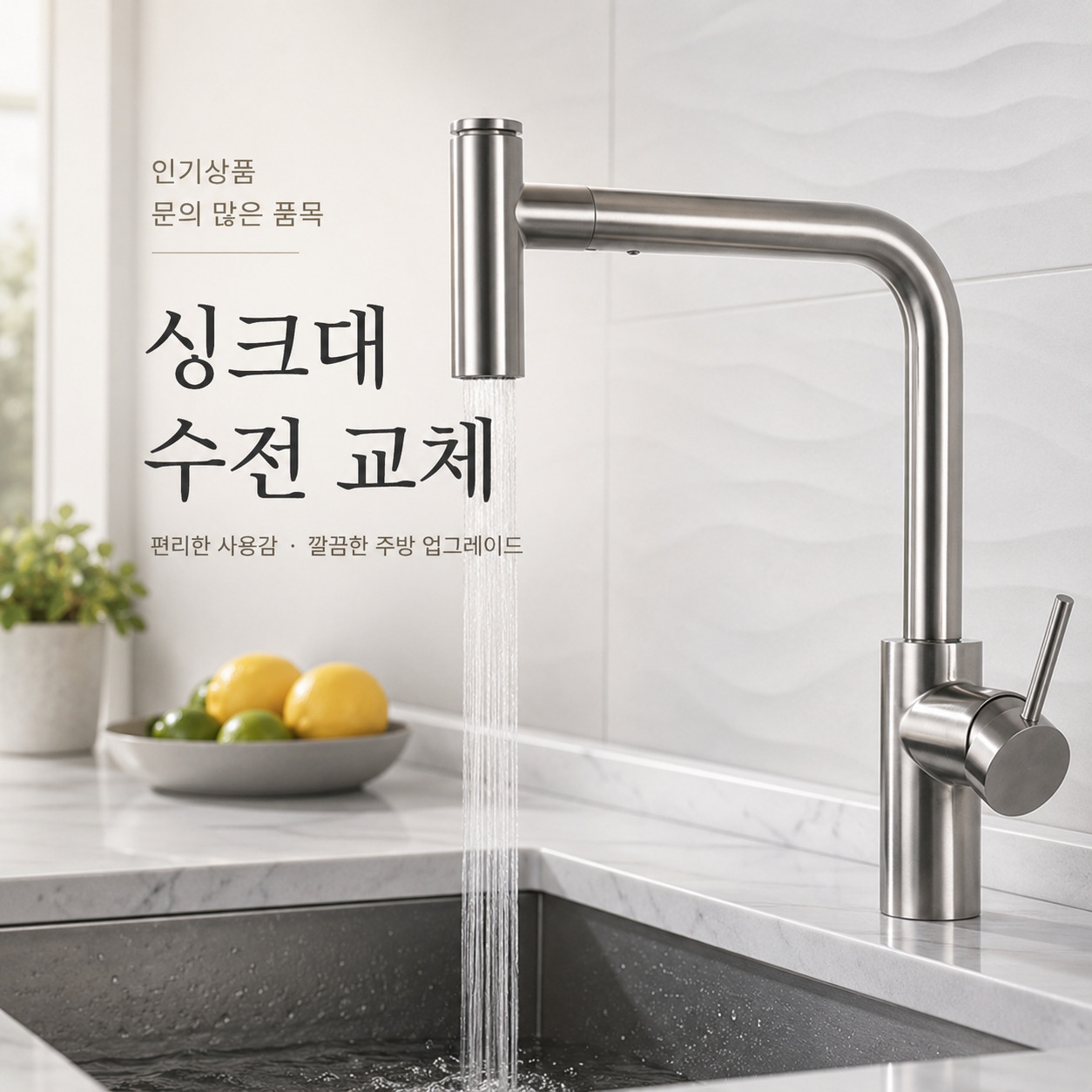 싱크 수전 교체